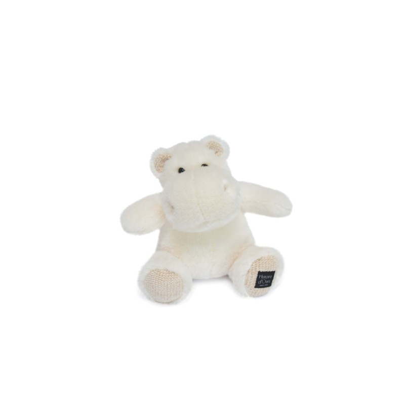 peluche hippopotame blanc