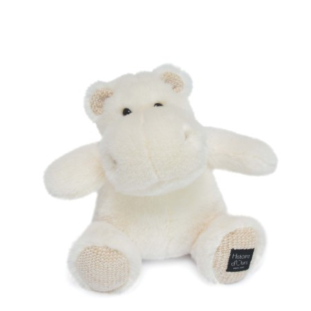 peluche hippopotame blanc