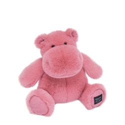 peluche hippopotame rose