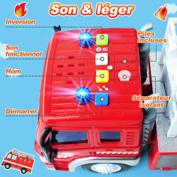 Camion de pompier XXL rouge jouet enfant